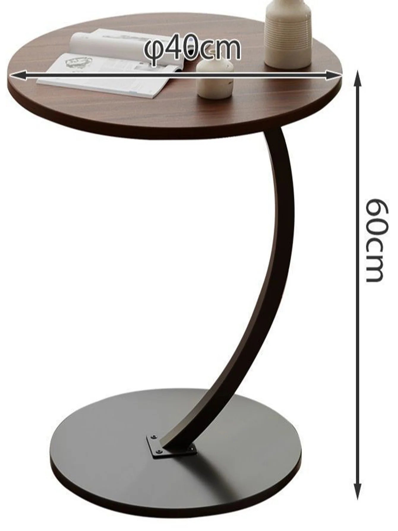 Mesa Auxiliar Minimalista con Estante – Para Sala