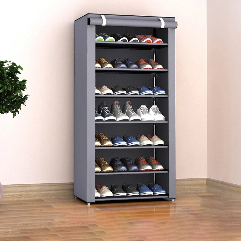 Zapatero Multicapa con Puerta Enrollable (6-10 Niveles)