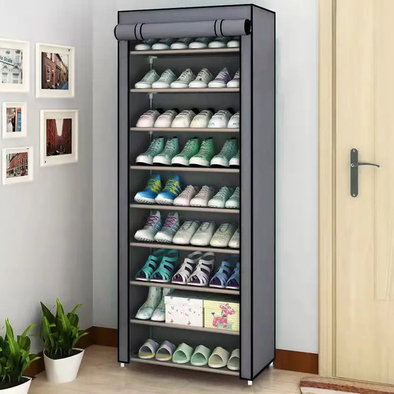 Zapatero Multicapa con Puerta Enrollable (6-10 Niveles)
