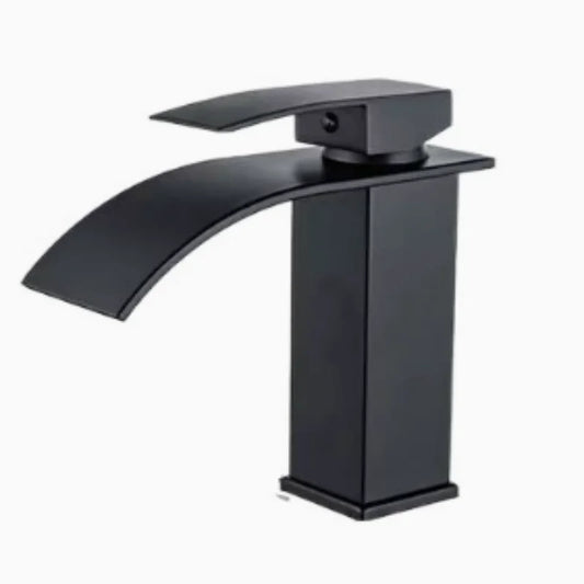 Grifo Cascada para Lavabo – Negro Moderno