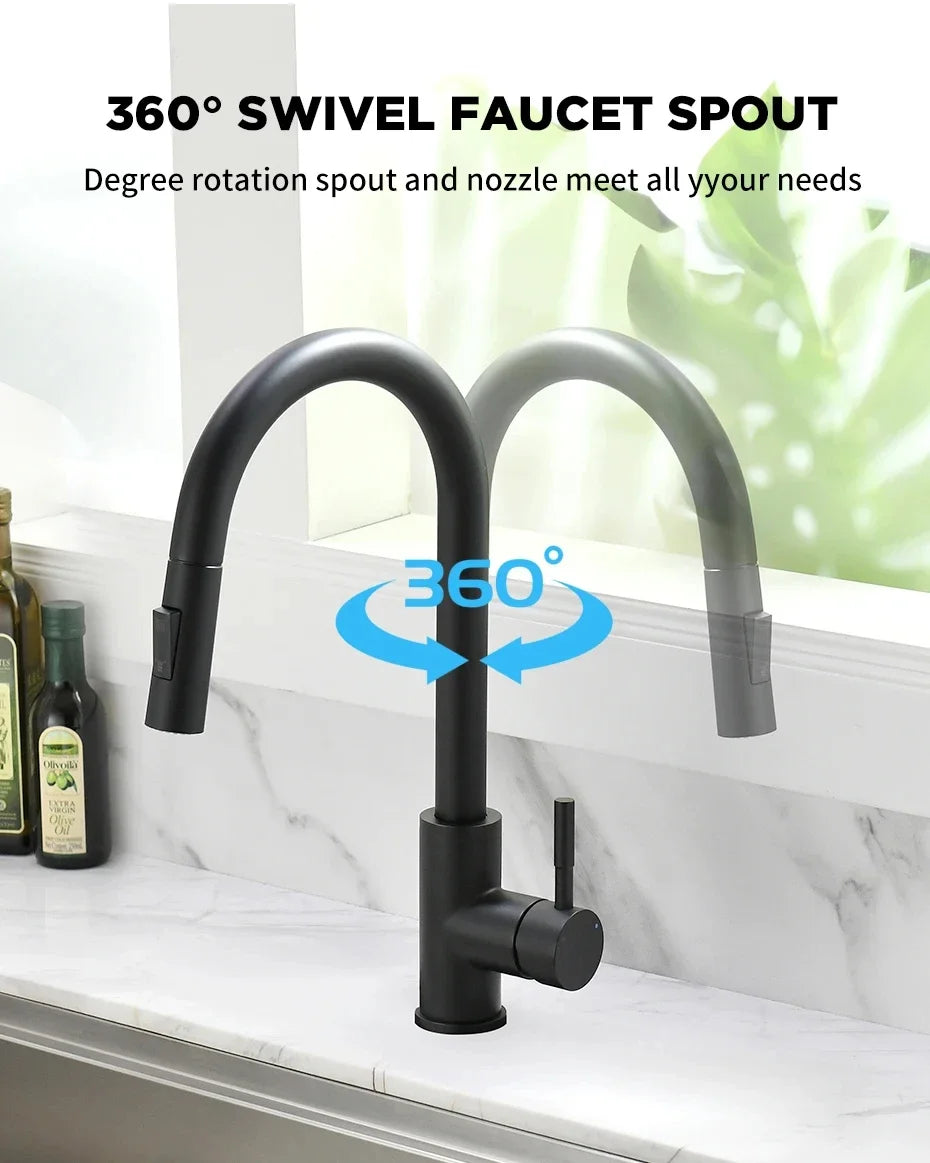 Grifo Mezclador de Cocina y Baño Plateado