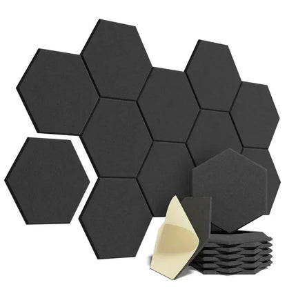 Panel Acústico Hexagonal Autoadhesivo para Pared (12 pcs)