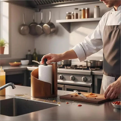 Porta Rollos de Cocina en Madera