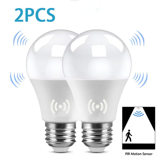 Foco LED E27 con Sensor de Movimiento (2 pcs)