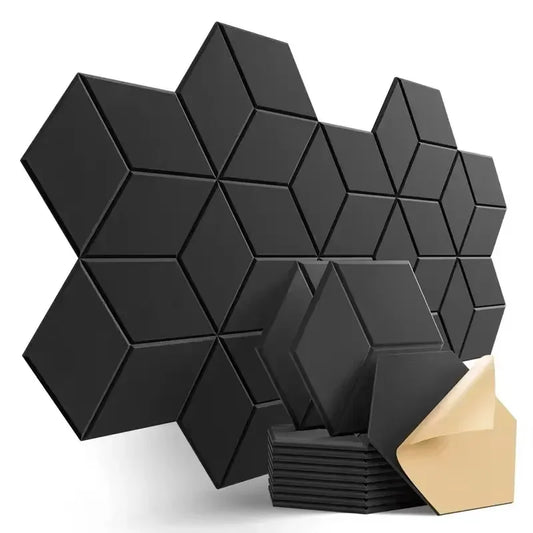 Panel Acústico Hexagonal Autoadhesivo para Pared (12 pcs)