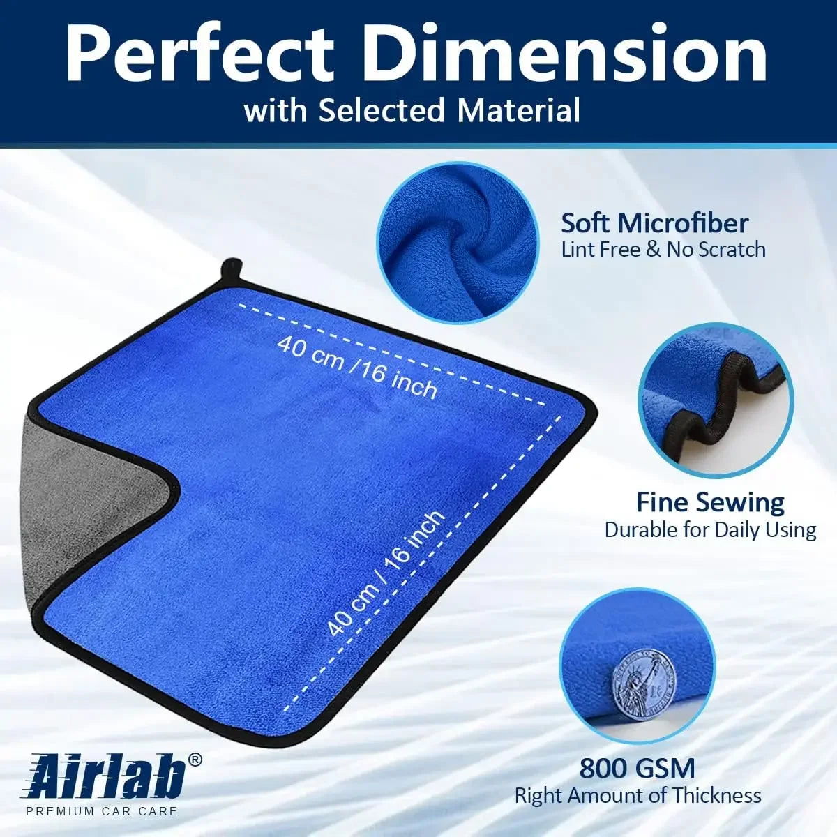 Toallas de Microfibra para Auto (500GSM)